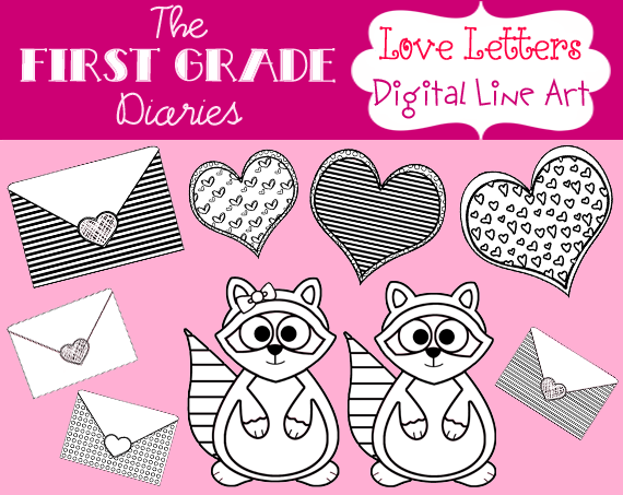 One Line Letter Art : The first grade diaries giveaway valentine s day
