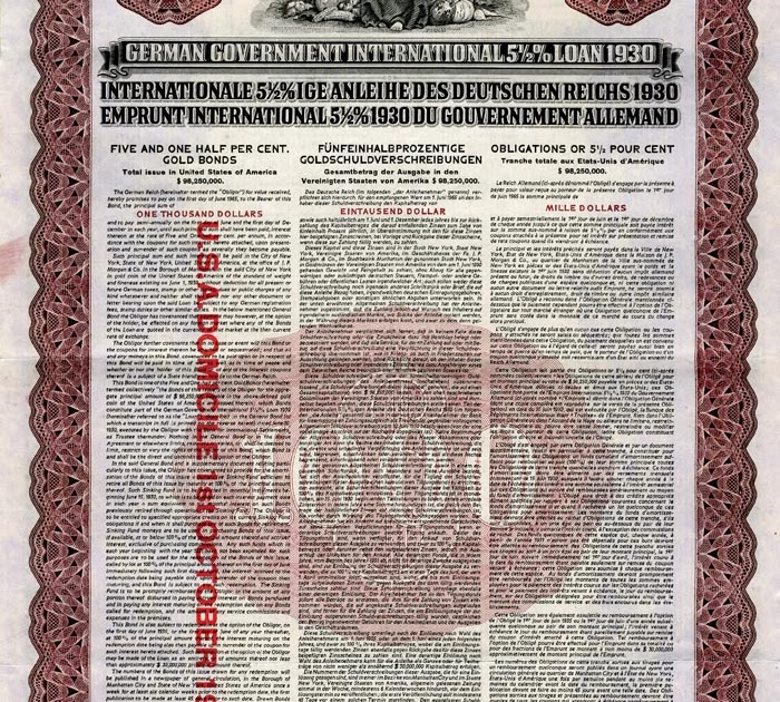 Collectible Old Stocks and Bonds German Bonds Part One