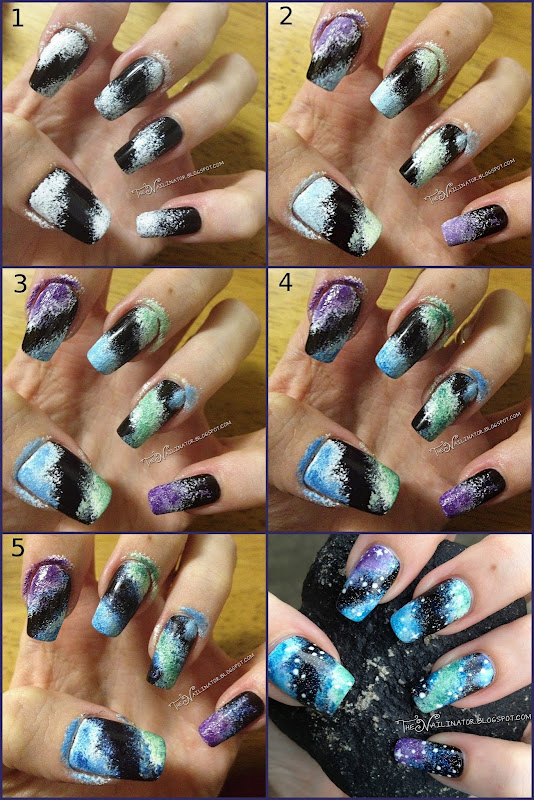 Nebula nails step-by-step