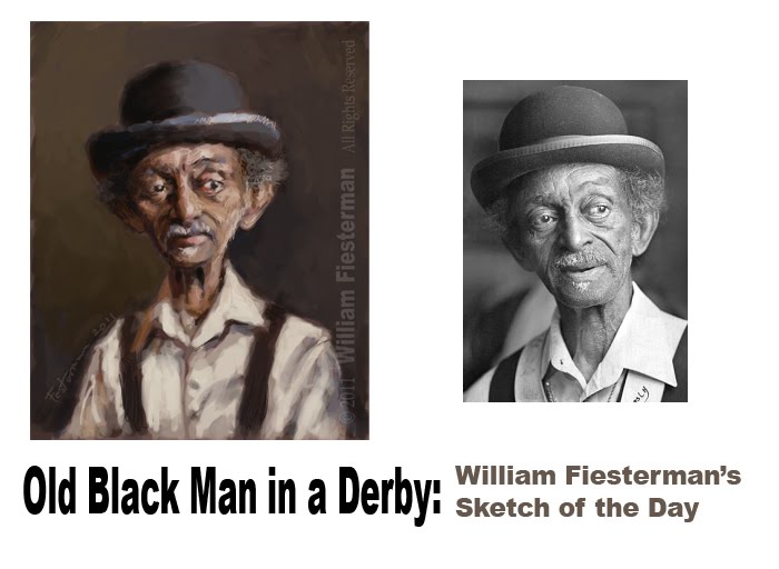 black man painting