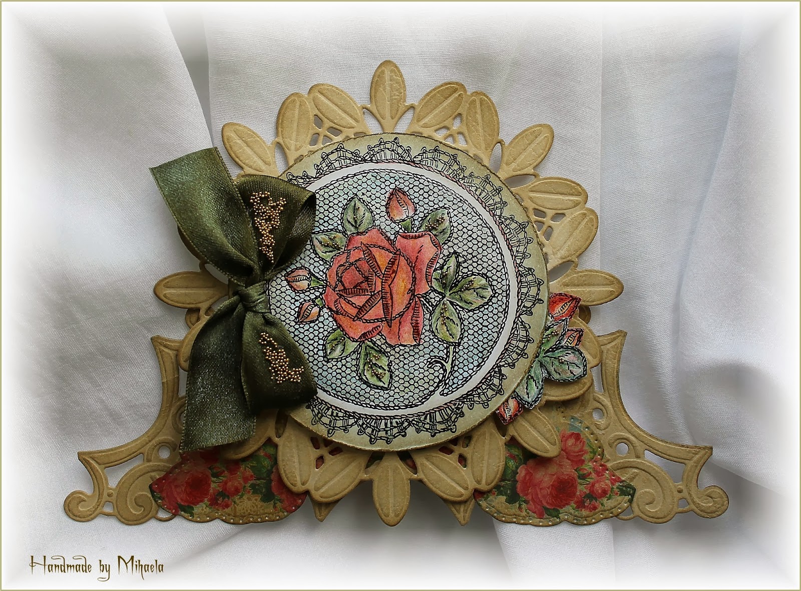 Handmade by Mihaela Cling stamps Flowers