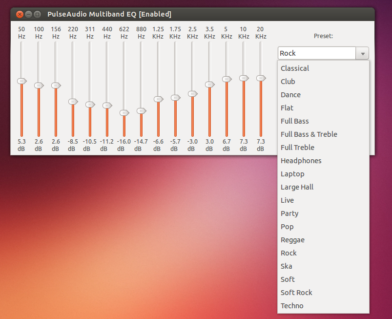 Ubuntu migliorare la qualità audio grazie a PulseAudio Equalizer