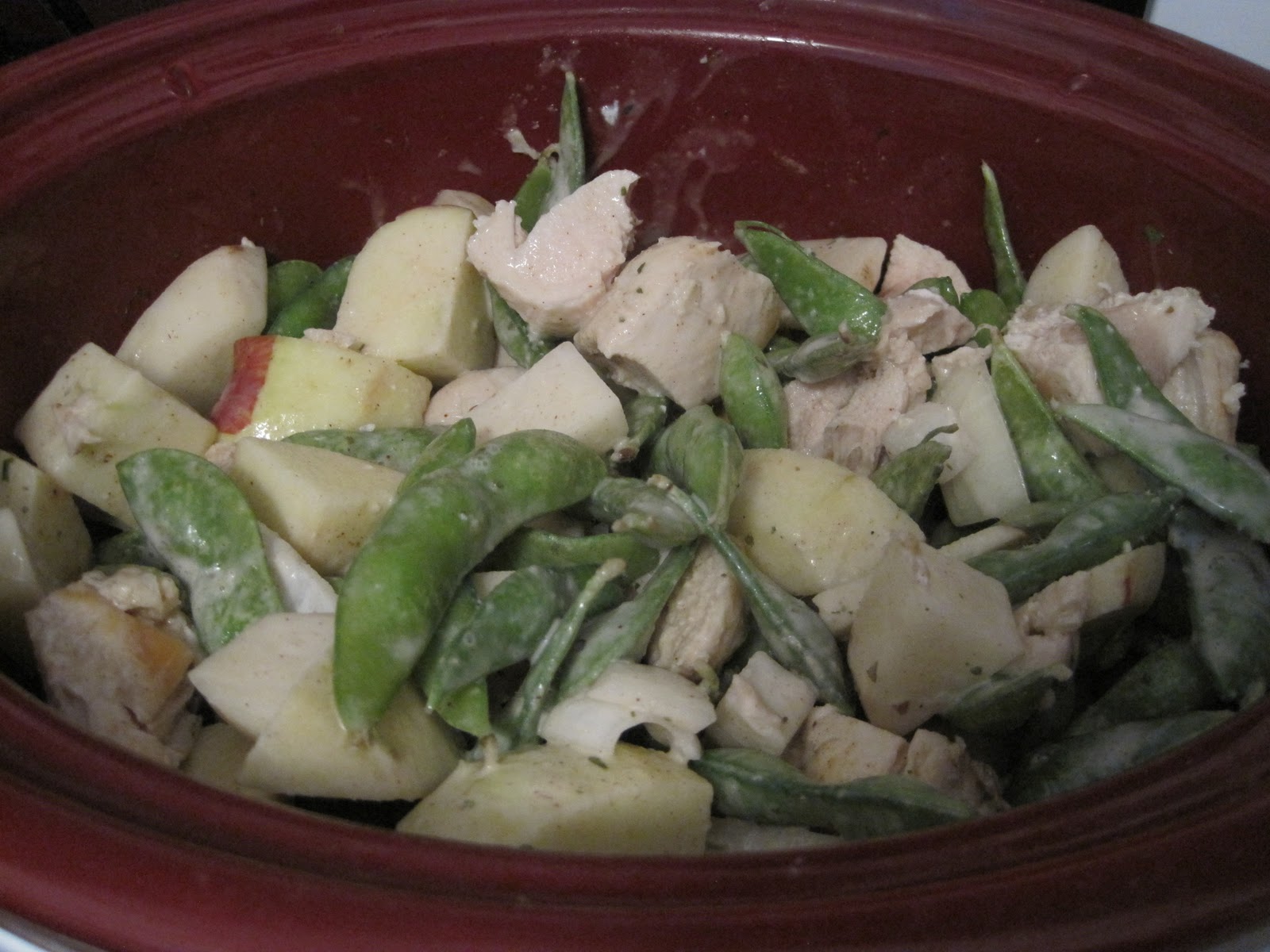 I Wish I Could Cook Like My Mom Slow Cooker Chicken and Edamame in Spicy Coconut Broth