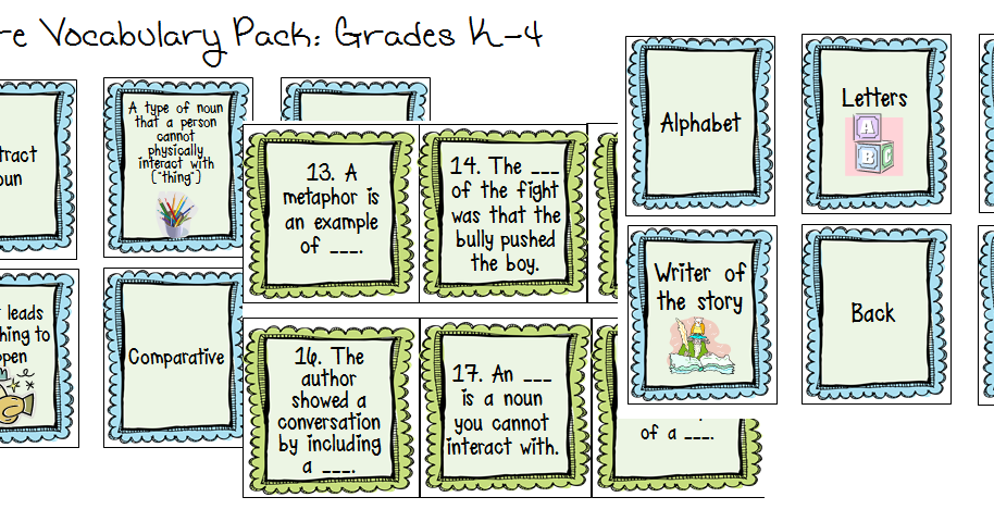 Speech Time Fun: Common Core Vocabulary Pack: Grades K-4