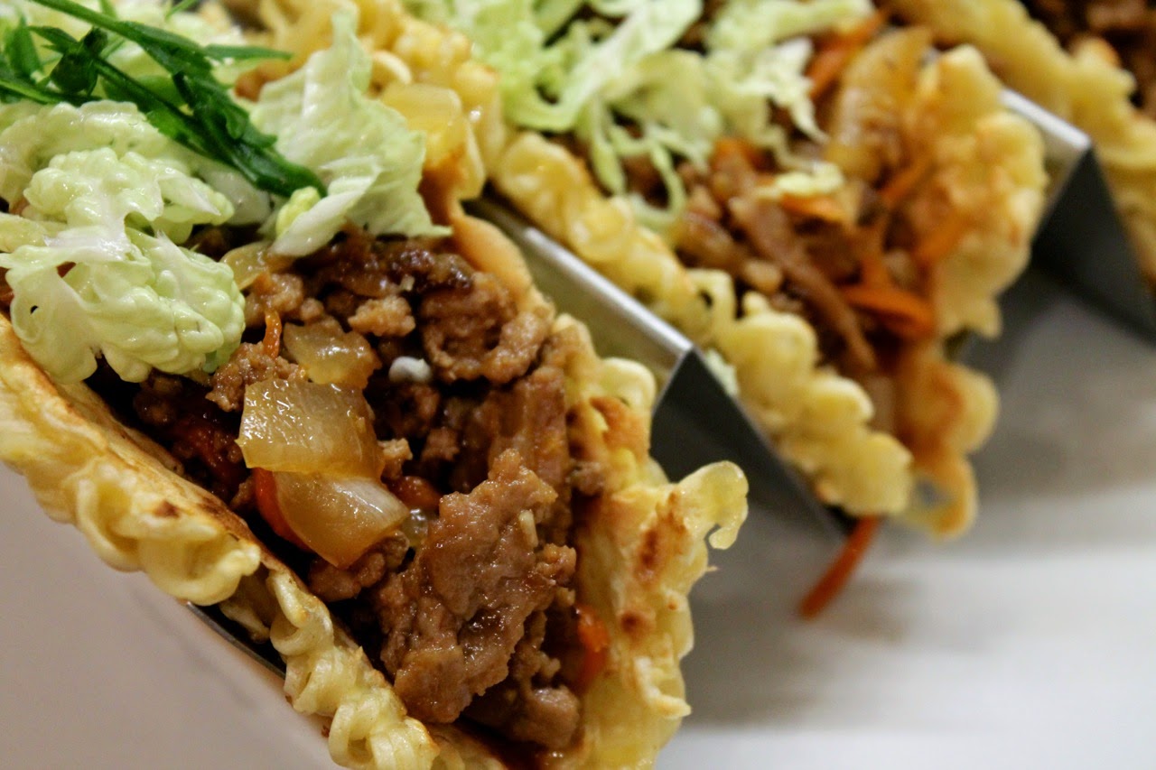 Cook In / Dine Out Ramen Noodle Pork Tacos