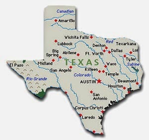 Texas Map with Cities and Counties Printables