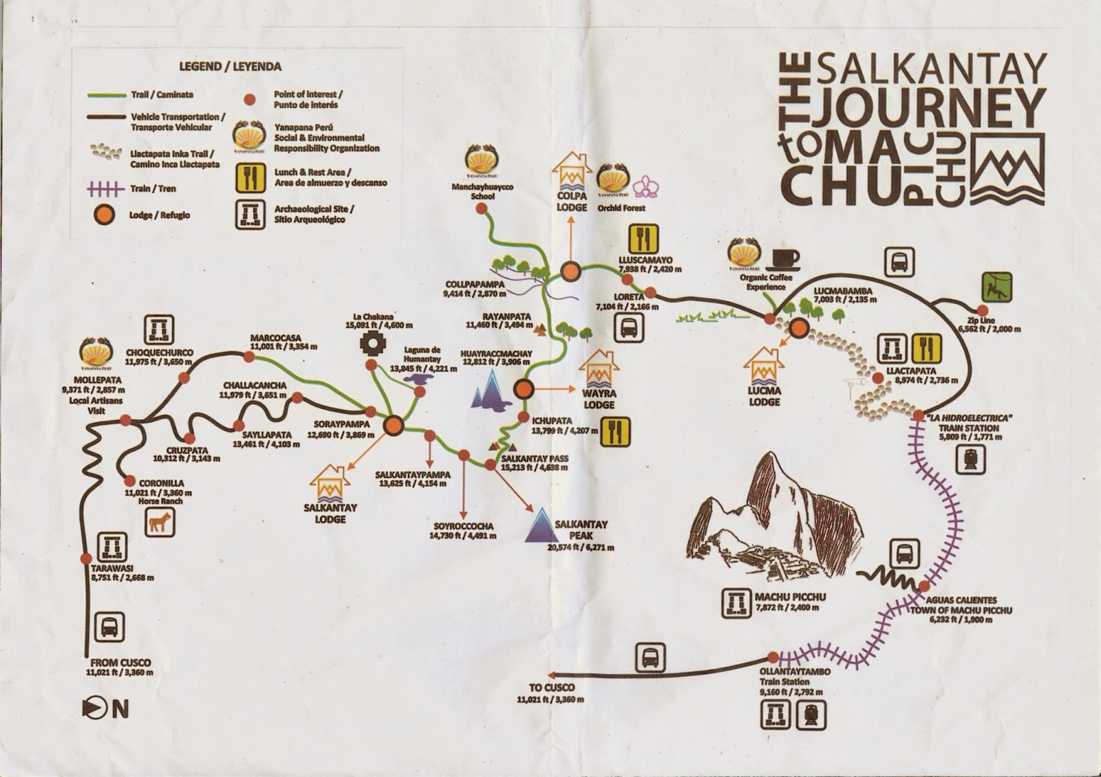 travelmarx machu picchu 10 day lodge trek salcantay route abra evolution chart