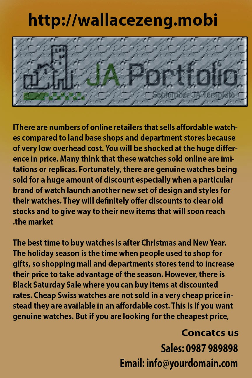 to JA Portfolio Where to Buy Watches in Singapore