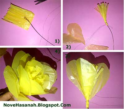 Nove Hasanah Cara Membuat Bunga Zinnia Dari Kantong Kresek