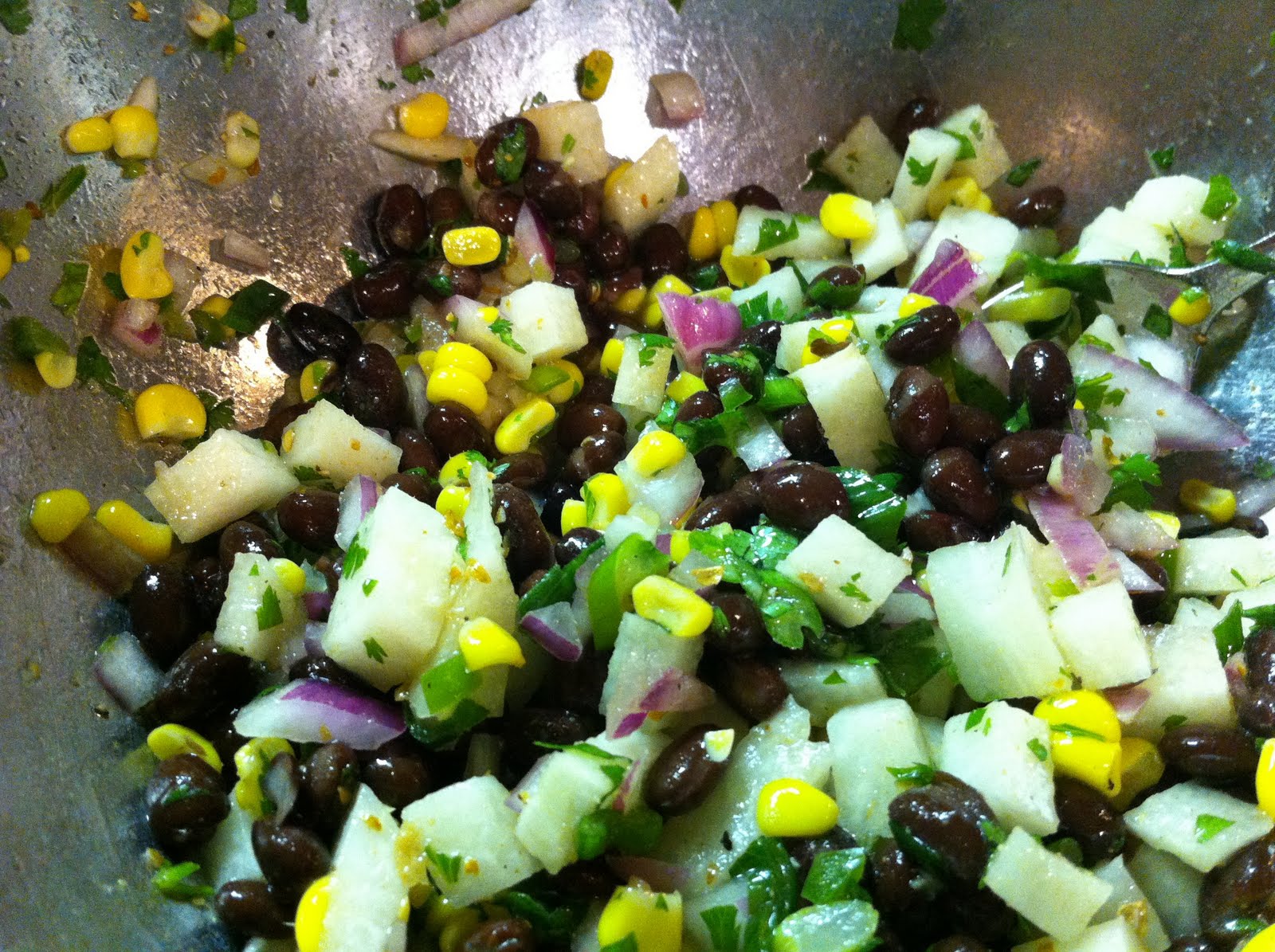 Reckless Abandon Light, Fiery Black Bean, Roasted Corn and Jicama Salsa