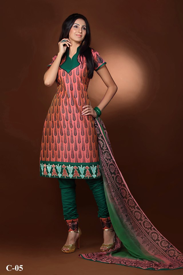 Chanderi Silk Readymade Salwar Kameez 20132014 Clothing9Store.pk