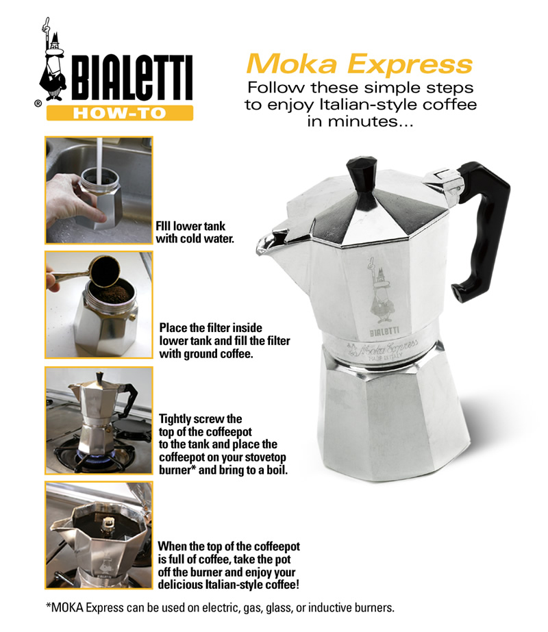 3 Cup Moka Pot Instructions