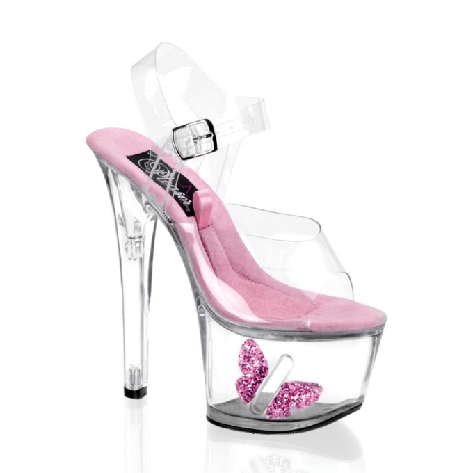 Clear Heels Stripper Shoes