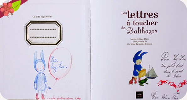 "Les lettres à toucher de Balthazar" de Marie-Hélène Place et Caroline Fontaine-Riquier