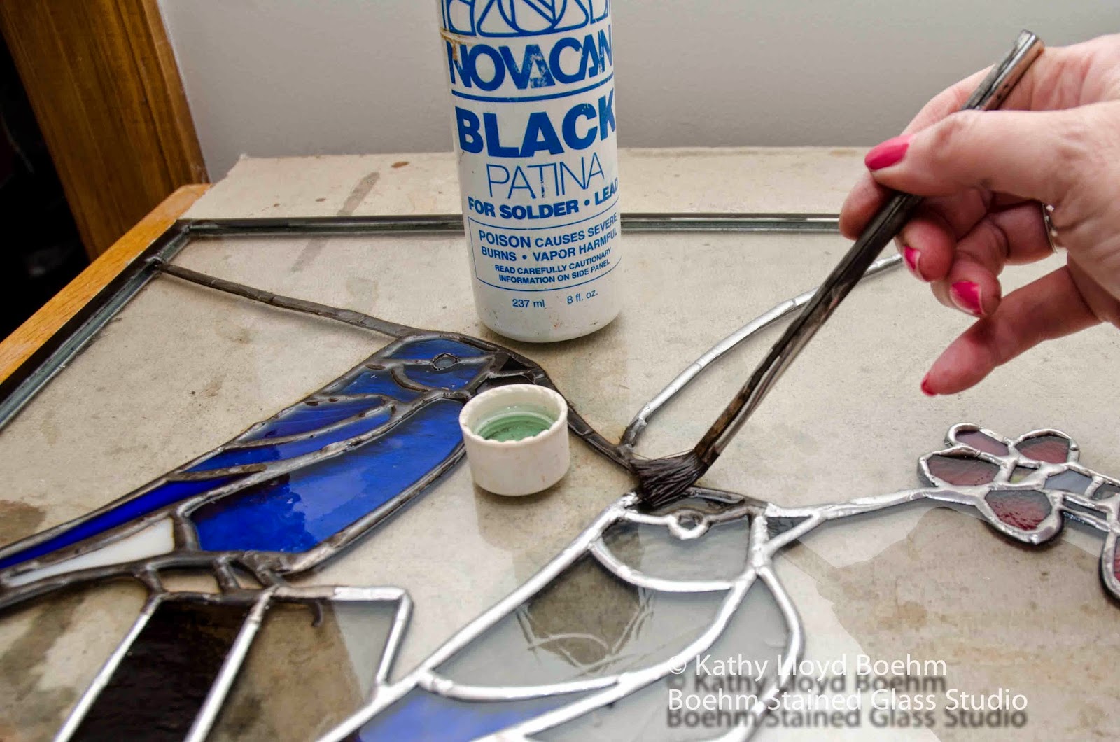 Boehm Stained Glass Blog Mountain Bluebird Stained Glass Window