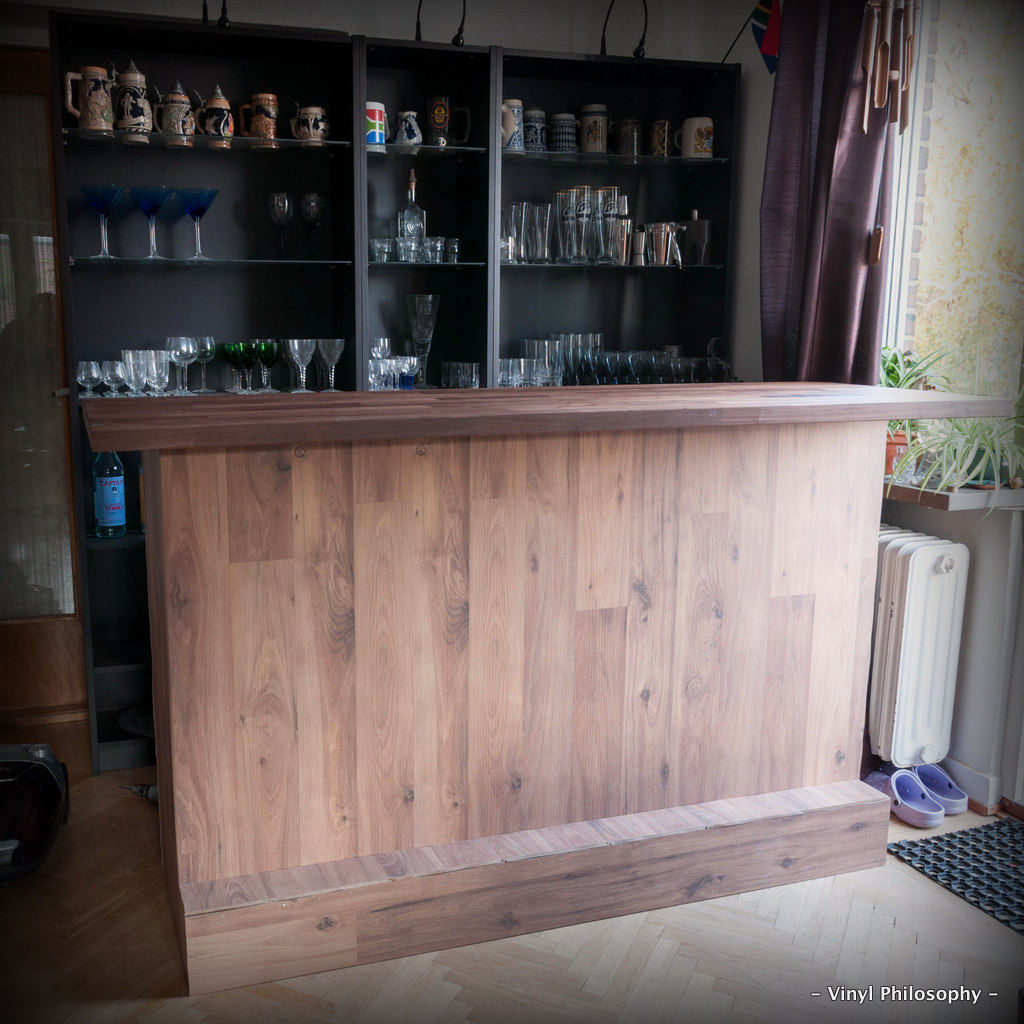  Vinyl Philosophy DIY Home Bar built from IKEA Stuff