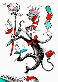 cat in the hat juggling, science fiction author