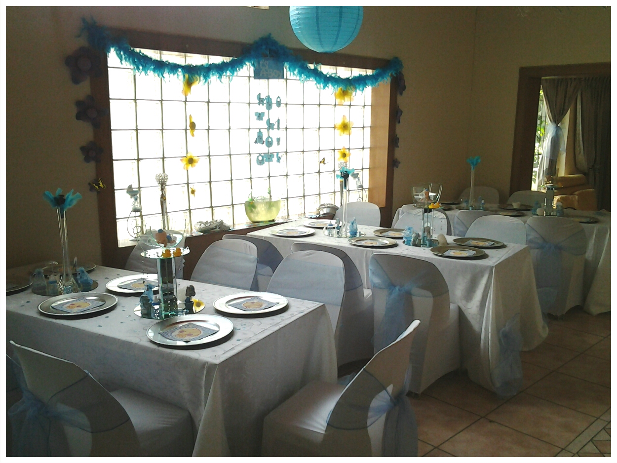 Venue and Halaal Catering for all Functions Baby Shower Boy Full Setup