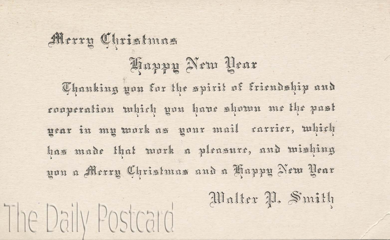 the daily postcard happy new year from walter p smith the daily postcard happy new year from walter p smith