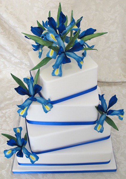 Designing a Wedding Cake with Dutch Iris Sugar Flowers