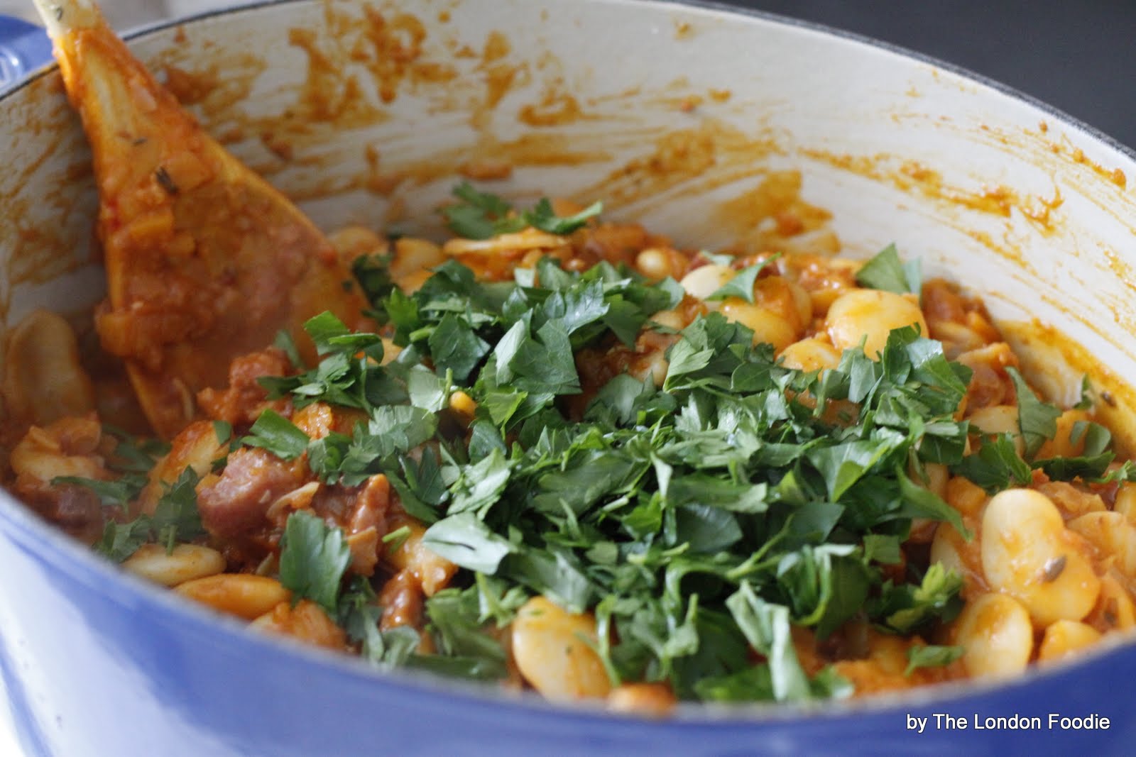 The London Foodie My Recipe for The Nduja Challenge "PanFried Halibut on Butter Beans and