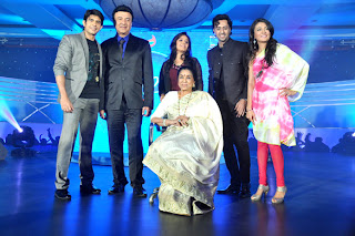 Singing Legend Asha Bhosle at launch of Indian Idol 6 session on Sony TV