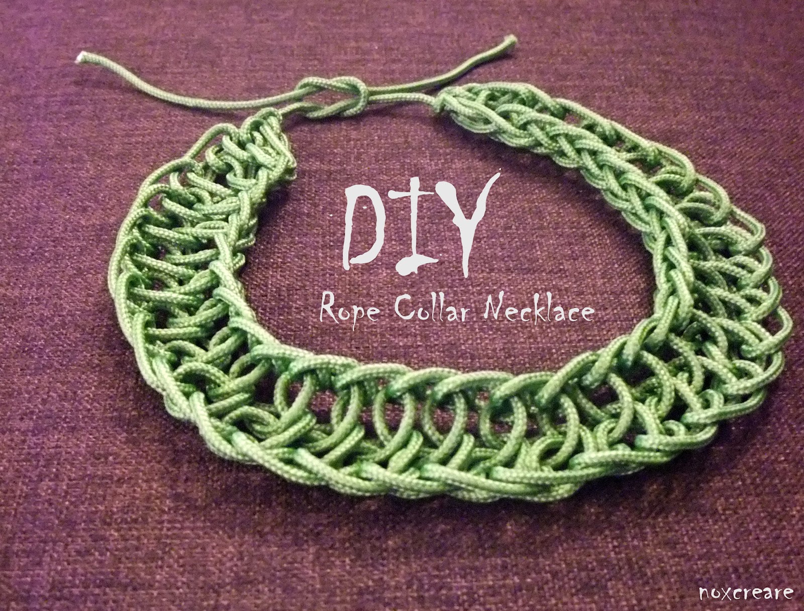 NoxCreare DIY Rope Collar Necklace