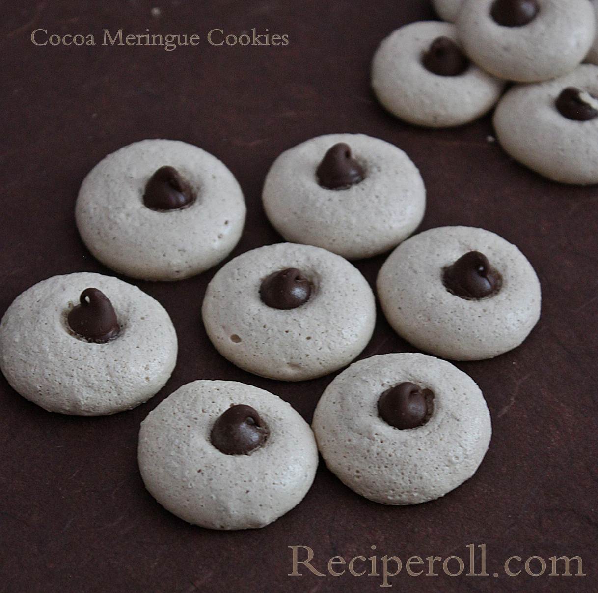 Cocoa Meringue Cookies Egg Whites Cookies