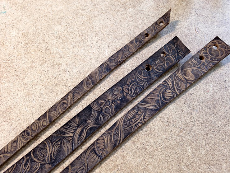 Snowdeer (Kim Sulrok) leather pyrography, woodburning, leather burning