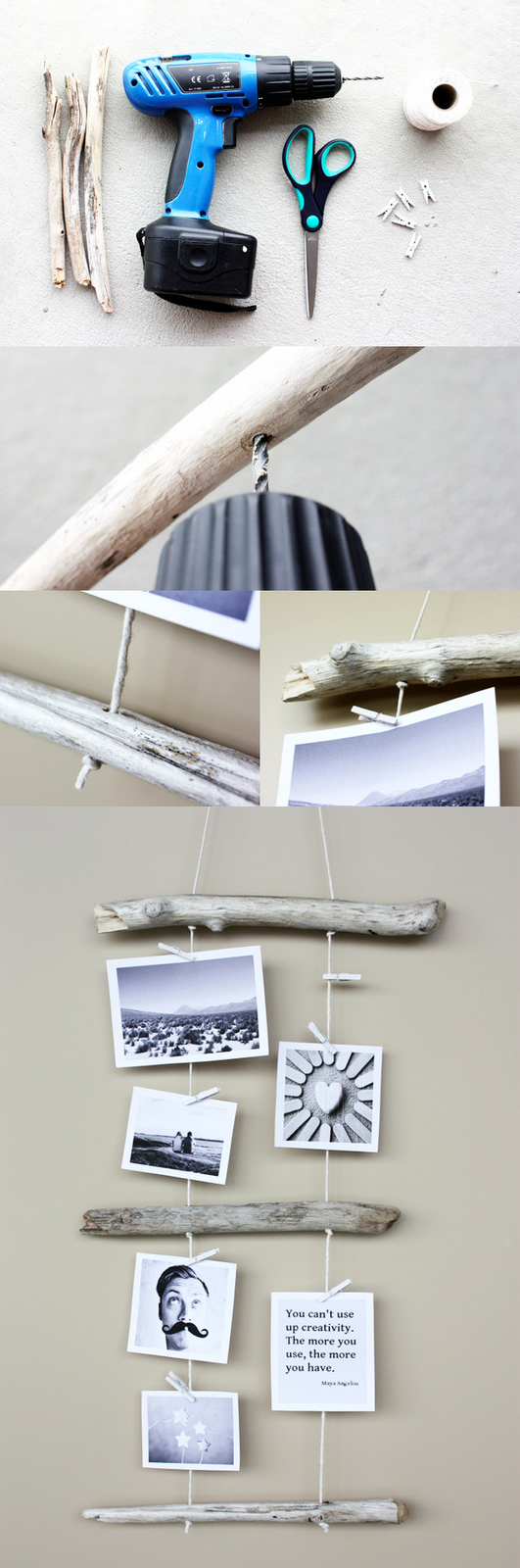 Driftwood Photo Display