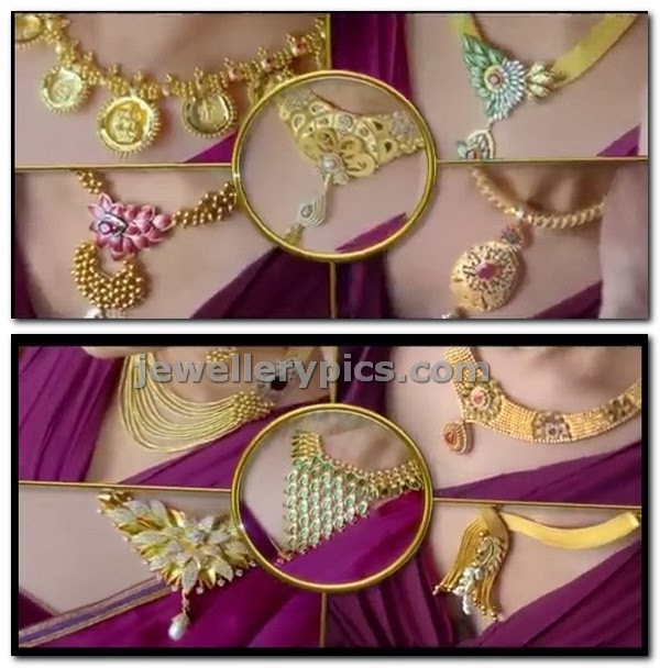 jewellery design pictures Joyalukkas Allu arjun ad 2014 necklace designs