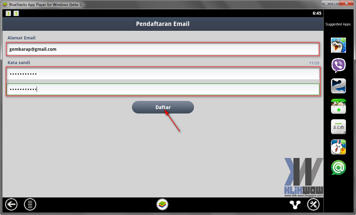Cara Daftar Email LINE lewat PC