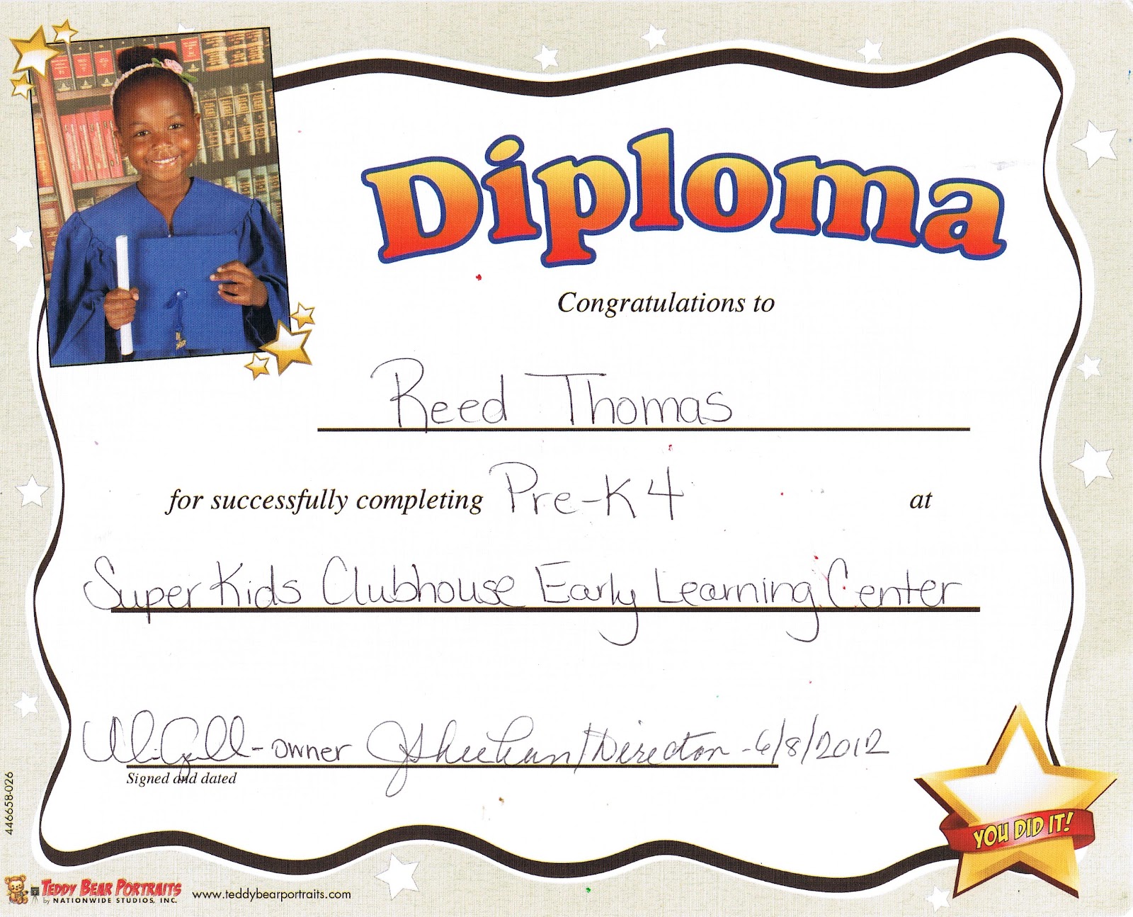 reed s pre k graduation prek diploma