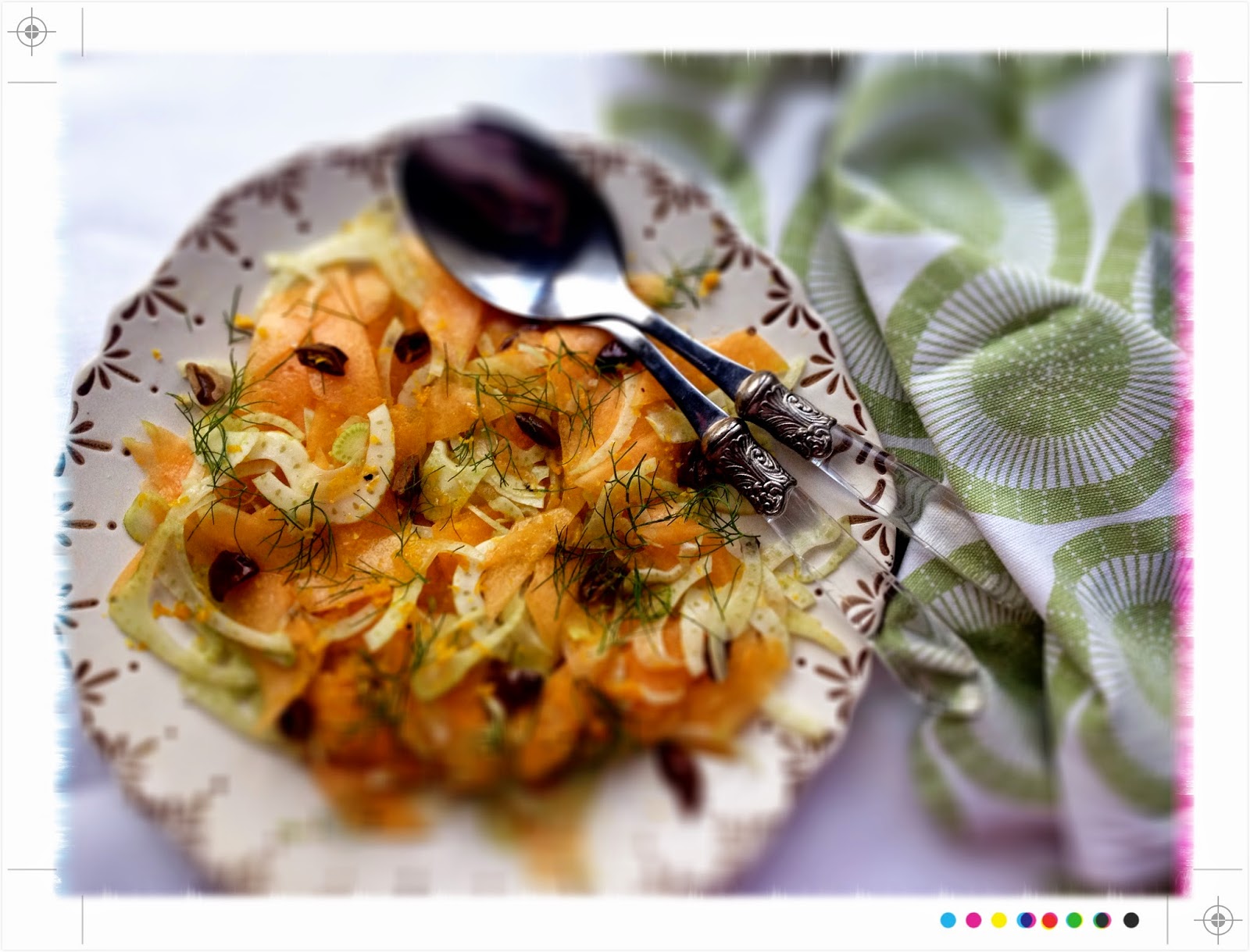 Toast Shaved Melon, Fennel & Olive Salad