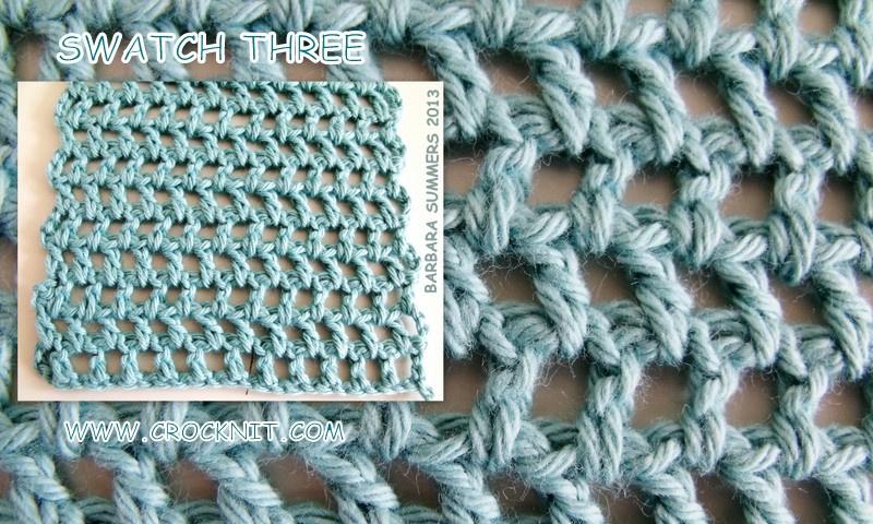 Mi Crochet Swatch it: Swatch Three - How to crochet offset filet