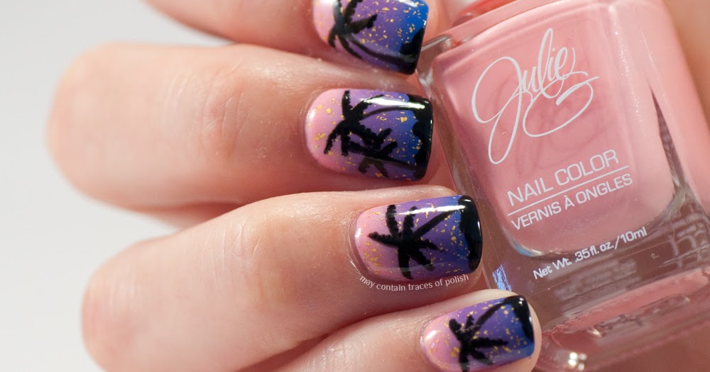 4. Palm Tree Sunset Nails - wide 7