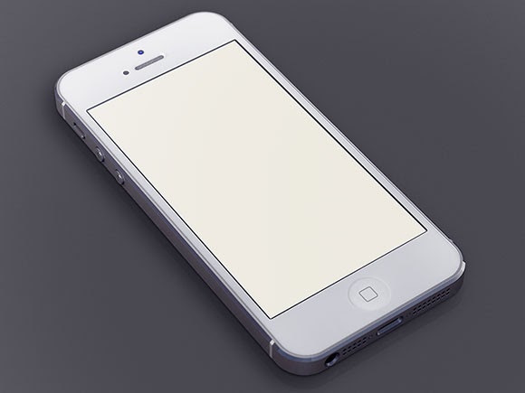 White iPhone5 PSD mockup White iPhone5 PSD mockup