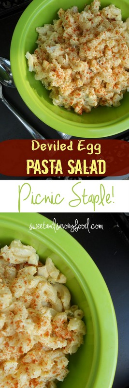 Ally's Sweet and Savory Eats: Deviled Egg Pasta Salad