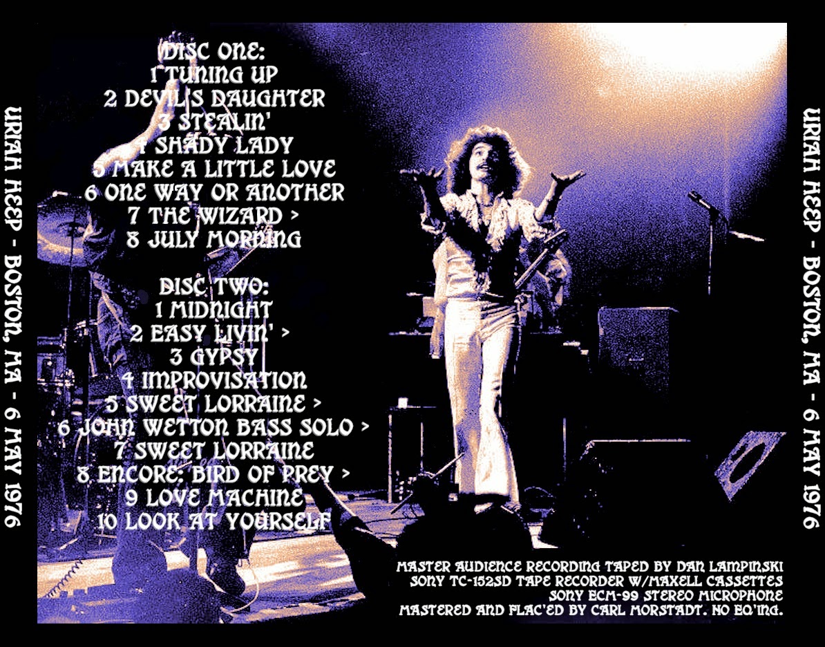 Plumdusty S Page Uriah Heep 1976 05 06 Orpheum Theatre Boston Ma