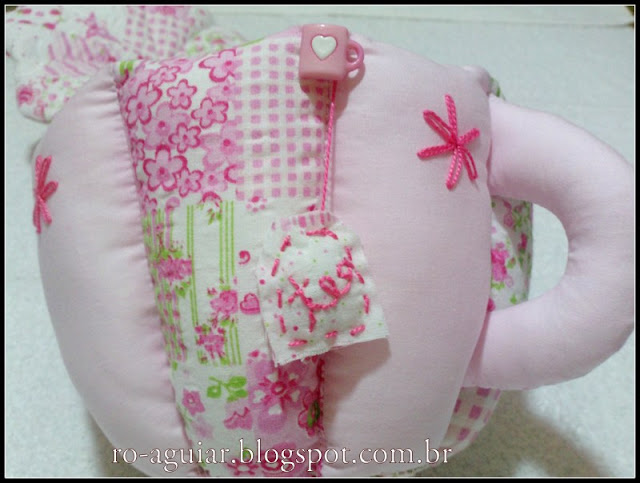 xícara de tecido em patchwork com PAP (DIY)