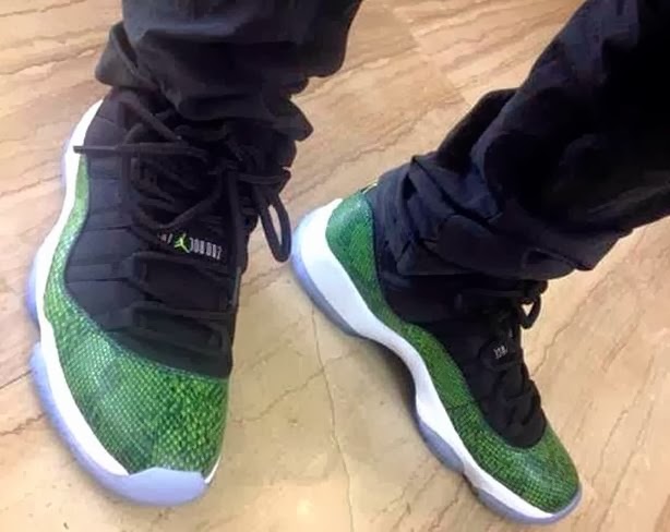 jordan 11 snake skin white