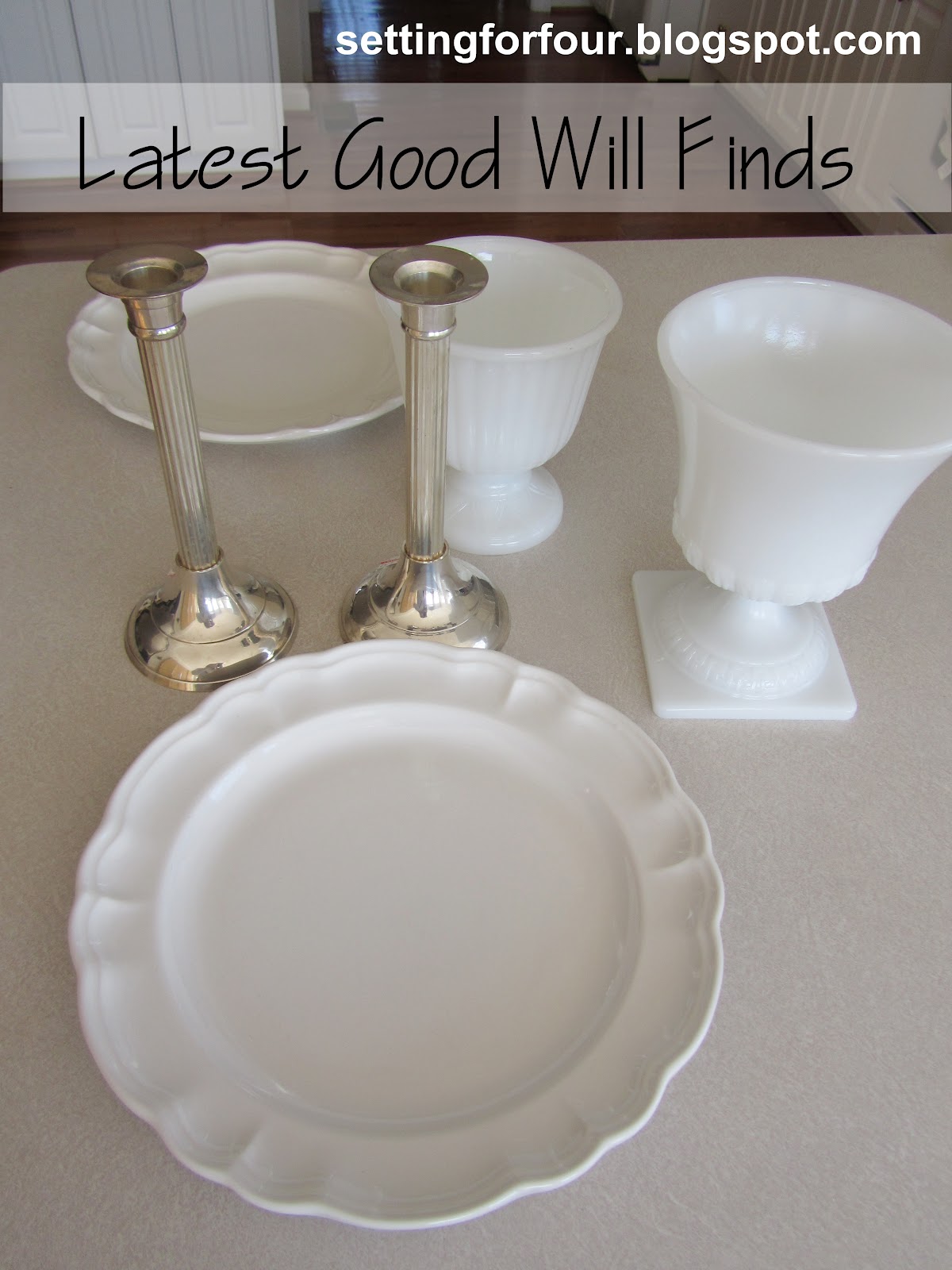 Last Week's Goodwill Finds Setting for Four