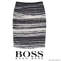 Queen Letizia Style HUGO BOSS Skirt and HUGO BOSS Blouse and PRADA Pumps