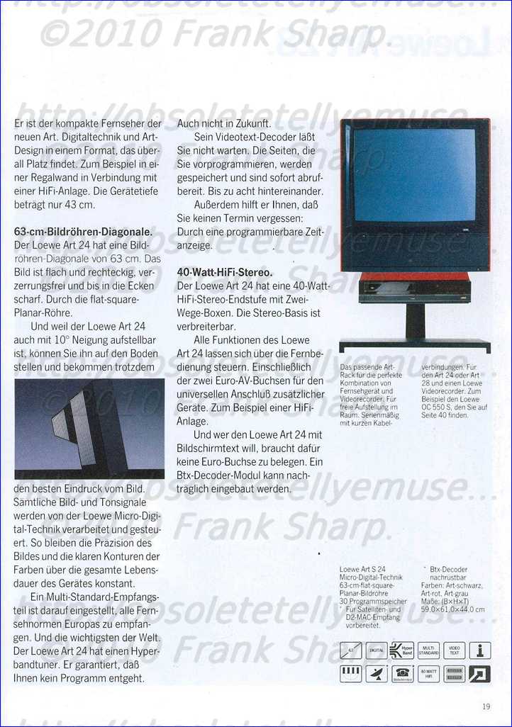 Obsolete Technology Tellye Loewe Art S 24 Year 1988