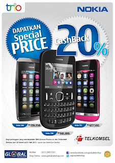 Nokia Asha Discount 20% di Global Teleshop