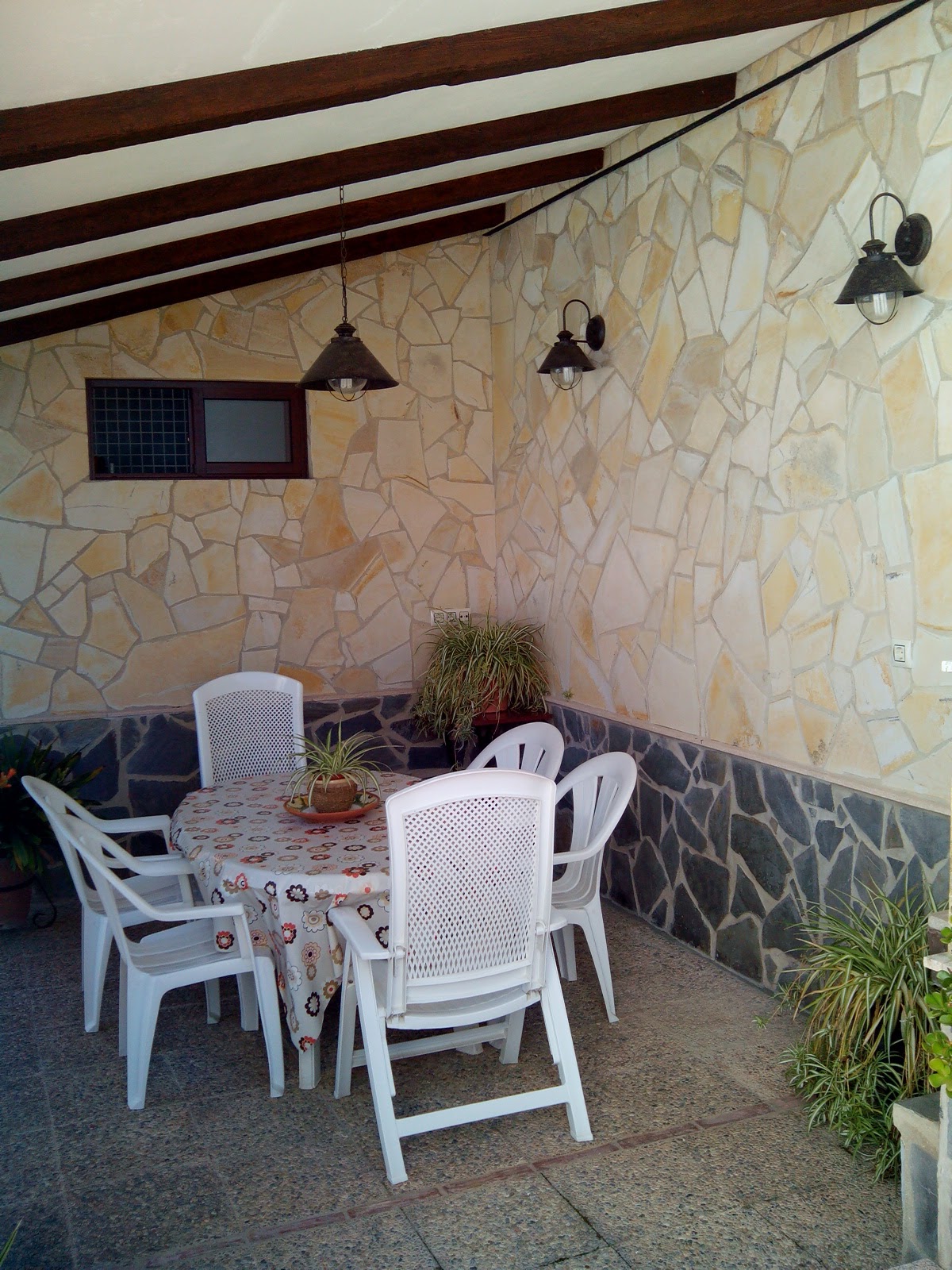 Casa Sierra de Cádiz : PATIO PISCINA SOLÁRIUM PORCHE BARBACOA!!!!!