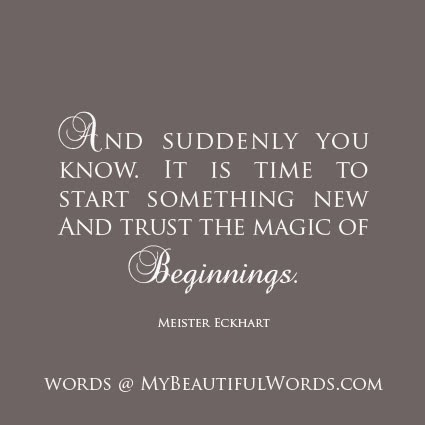 My Beautiful Words.: And Suddenly You Know...