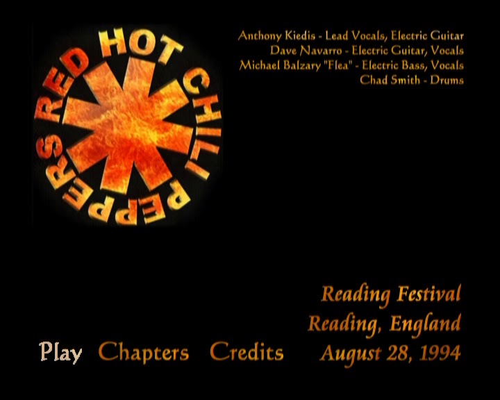 Luiz RHCP DVD's Red Hot Chili Peppers Reading 1994