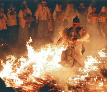 a shrine ritual of fire-walking