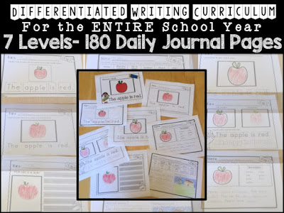 differentiated writing curriculum for